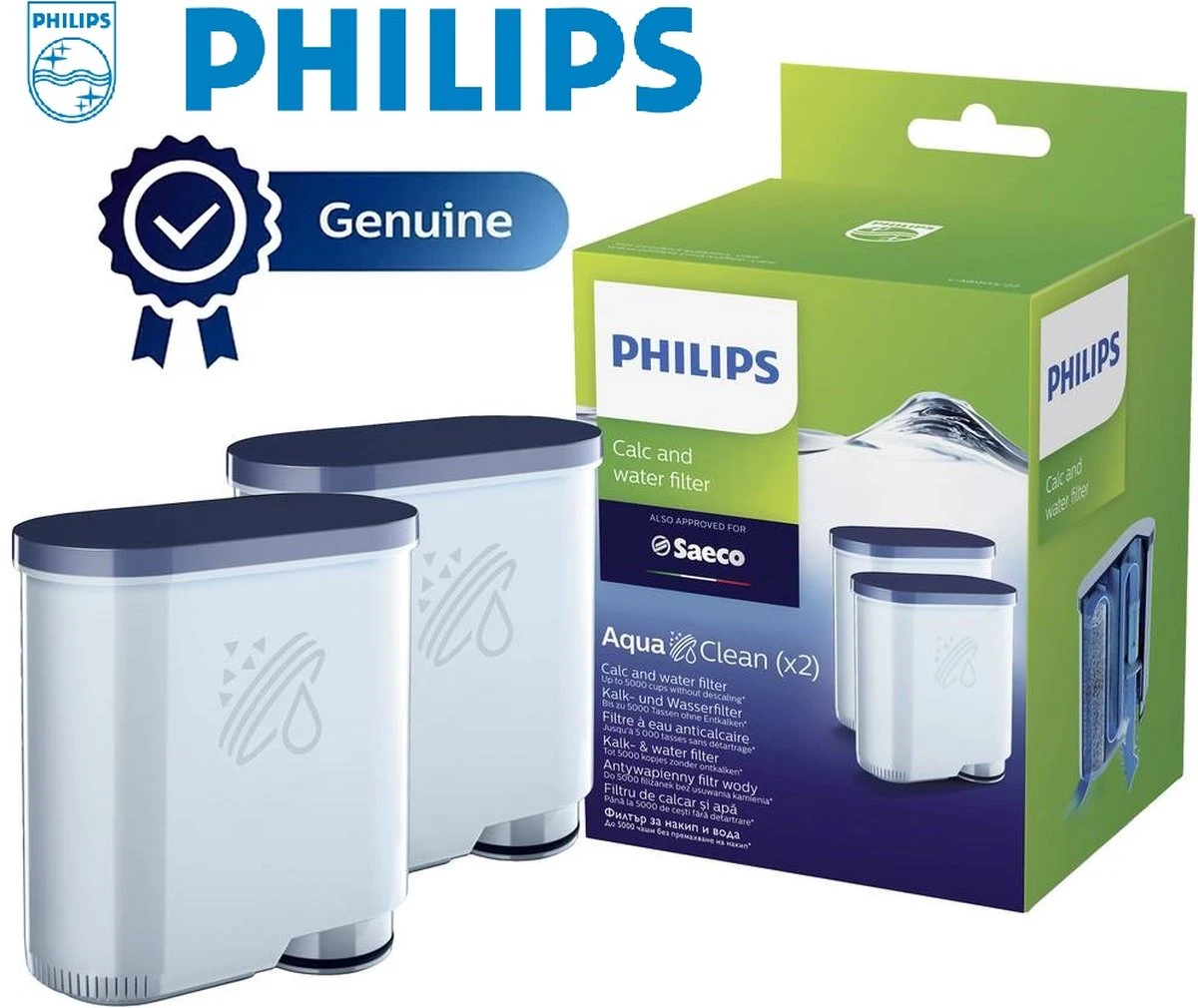 Philips / Saeco CA6903/22 - AquaClean Kalk- en waterfilter - 2 stuks